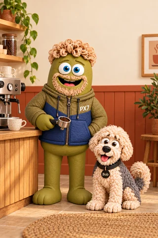 At the coffee bar